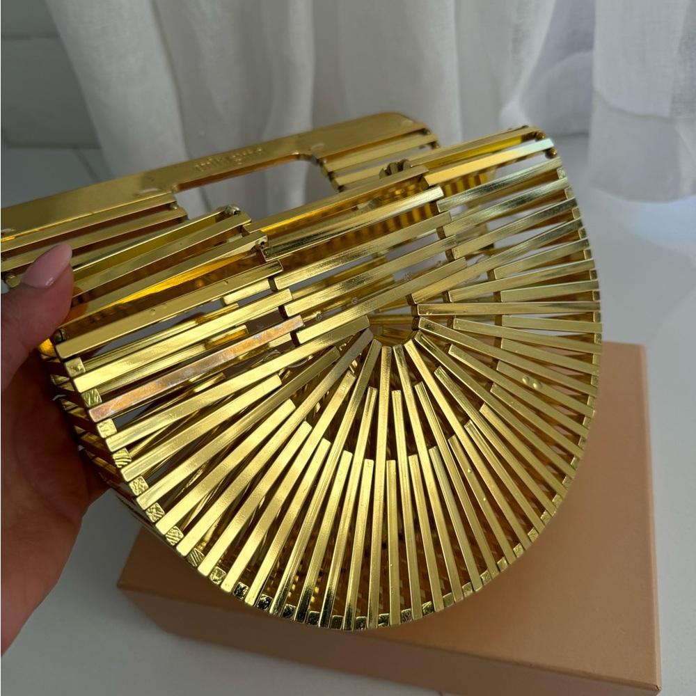 Cult Gaia ARK Mini Gold-tone Clutch - Picture 7 of 8